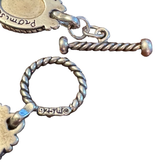 Carolyn Pollack .925 Silver MOP Turquoise Purity Promise Good Fortune Bracelet - Picture 7 of 11